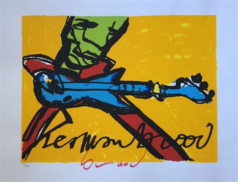 Herman Brood Guitar Player Dutch Art Hand Painted Replica 